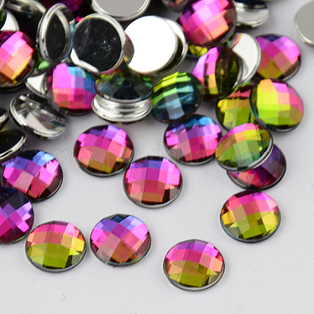Cabochons de acrílico del Diamante de imitación de Taiwán X-ACRT-M005-17mm-13-1