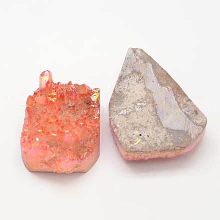 Nuggets ab Farbe natürliche druzy Kristall cabochons plattiert G-A144-16C-1