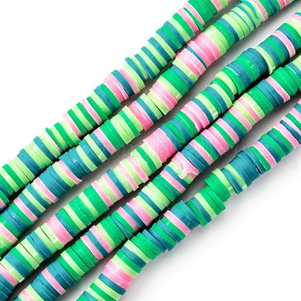 Handmade Polymer Clay Beads Strands CLAY-R089-6mm-T02B-36-1