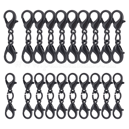 Nbeads 50Pcs 2 Styles Alloy Double Lobster Claw Clasps FIND-NB0004-74-1