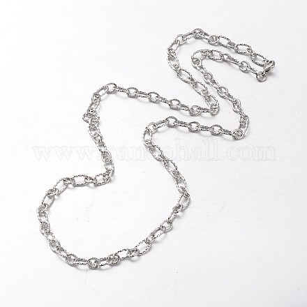 Collane unisex 304 catena di cavi in acciaio inossidabile testurizzato STAS-L127-01P-1