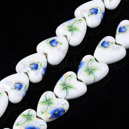 Handgemachte Porzellan-Keramik-Perlenstränge PORC-S502-043A-1
