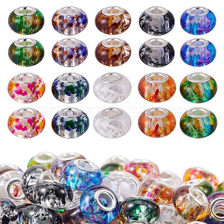 150pcs 10 Farben Harz europäische Perlen RPDL-SZ0001-05-1