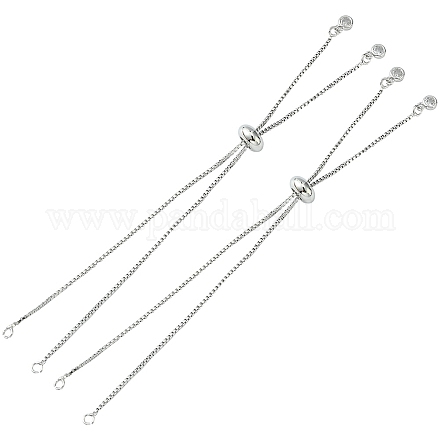Bracelets coulissants de chaîne de boîte en laiton de placage de rack MAK-YW0001-04P-1