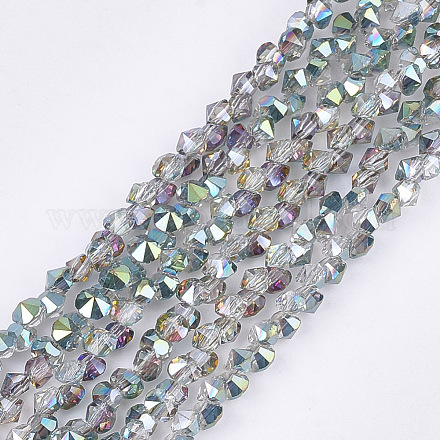 Chapelets de perles en verre électroplaqué EGLA-S179-03A-C01-1