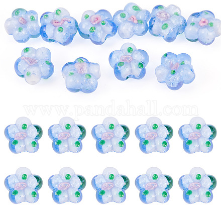 Perle di lampwork fatte a mano da 10 pz&nbsp;LAMP-TADJ0001-01F-1