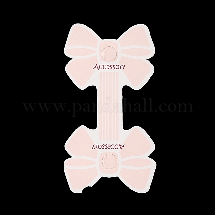 Fold Over Bowknot Cardboard Paper Jewelry Display Cards for Necklace & Bracelet Storage CDIS-A006-06-1