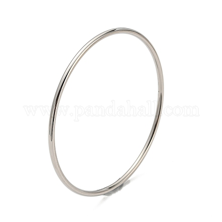 304 bracelet jonc simple uni en acier inoxydable pour femme BJEW-F461-01C-P-1