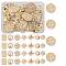 Alloy Links Connectors, Mixed Shapes, Light Gold, 20x20x2mm, Hole: 1.8mm