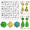 Silicone Clay Texture Mat, Clay Modeling Pattern Pad, Mixed Shapes, 140x140x3mm