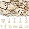 Unfinished Wood Cutouts, DIY Craft Supplies, Musical Instruments, Floral White, 2.65~4.1x4.7~5.95x0.2cm, about 100pcs/set