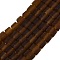 Transparent Frosted Glass Beads Strands, Cube, Faceted, Saddle Brown, 4~4.5x4~4.5x4~4.5mm, Hole: 1~1.2mm, about 97~98pcs/strand, 16.14~16.54 inch(41~42cm)