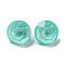 Glass Rhinestone Cabochons, Point Back & Back Plated, Faceted, Round, Light Azore, 8x6mm