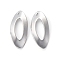 Brass Pendants, Oval, Platinum, 20.5x8.5x0.5mm, Hole: 1mm
