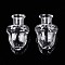 Glass Bottles, Bead Containers, Acorn, Clear, 2.7~2.8x1.7~1.85cm, Hole: 6mm