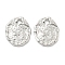 Non-Tarnish 304 Stainless Steel Pendants, Textured, Oval Charm, Stainless Steel Color, 22.5x19x2mm, Hole: 3.5mm