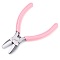 45# Carbon Steel Jewelry Pliers, Short Chain Nose Pliers, Polishing, Pink, 13x8.95x1cm