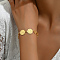 Vintage Hollow Heart & Star Real 18K Gold Plated Brass Link Bracelets for Women