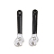 Alloy Enamel Pendants, Platinum, Wrench Charms, 23.5x5.5x3mm, Hole: 1.2mm