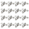 20Pcs Man's 201 Stainless Steel Cufflinks Findings, Bullet, Stainless Steel Color, 17x18x7mm, Hole: 4.5x12mm
