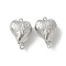Brass Heart Box Clasps, for DIY Jewelry Making, Platinum, 15.5x11x6.5mm, Hole: 1.2mm and 0.8mm