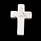 Synthetic Howlite Pendants, Religion Corss Charms, 26~26.5x17.5~18x6~6.5mm, Hole: 1.6mm