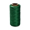 260M Waxed Polyester Cords, Flat, Green, 0.8x0.3mm, about 284.34 Yards(260m)/Roll