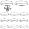10Pcs Adjustable 304 Stainless Steel Expandable Bangle Making, Stainless Steel Color, 2-3/8 inch(61~62mm)