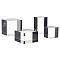 12Pcs 4 Styles Acrylic Jewelry Display Bases, Cube & Cuboid, Clear, 30~45x30~45x30~50mm, 3pcs/style