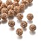 Czech Glass Rhinestones Beads, Polymer Clay Inside, Half Drilled Round Beads, 362_Light Peach, PP9(1.5.~1.6mm), 8mm, Hole: 1mm