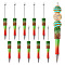 Plastic Ball-Point Pen, Beadable Pen, with Rhinestone, for DIY Personalized Pen with Jewelry Bead, Tomato, 150x15mm