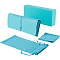Imitation Leather Eyeglasses Cases Pouch, with Paper Box, Velvet Bag, Glasses Cloth, Turquoise, 178x73x32mm