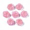 Plastic Beads, Flower, Pink, 19x20x8mm, Hole: 0.8mm