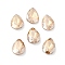 Pointed Back Glass Rhinestone Cabochons, Back Plated, Faceted, AB Color Plated, Teardrop, Goldenrod, 18x13x6mm