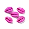 Baking Painted Cowrie Shell Beads, No Hole/Undrilled, Magenta, 14.5~22x9~15.5x6~9.5mm