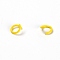 Baking Paint Metal Open Jump Rings, Yellow, 8x1.2mm, 17 Gauge, Inner Diameter: 5.6mm, about 100pcs/bag