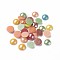 Pearlized Plated Opaque Glass Cabochons, Half Round/Dome, Mixed Color, 9.5x5mm
