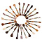 Pandahall Polyester Embroidery Floss, Cross Stitch Threads, Mixed Color, 1mm, about 8.75 Yards(8m)/Bundle, 24 colors, 1 bundle/color, 24 bundles