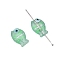 Handmade Lampwork Beads, Hand Drawn Beads, Fish, Medium Aquamarine, 14x10mm