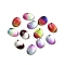 Glass Cabochons, Oval, Mixed Color, 8x6x3~3.5mm