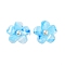 Acrylic Cabochons, Flower, Light Sky Blue, 42x43.5x12mm