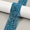 Natural Apatite Beads Strands, Faceted, Round, 3.5mm, Hole: 0.6mm, about 121~124pcs/strand, 15''(38.1cm)
