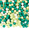 1 Box 500Pcs Matte Round Beads 8mm Acrylic Bead Bulk Plastic Green Frosted Pastel Matte Mix Bubblegum Loose Spacer Beads for Bracelets Necklaces Earrings Jewelry Making Beading DIY Supplies