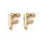 304 Stainless Steel Pendants, Real 14K Gold Plated, Ion Plating(IP), Balloon Letter Charm, Letter F, 19.5x13x5mm, Hole: 2mm