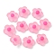 Resin Cabochons, Frosted, Flower, Pearl Pink, 16x17x7.5mm