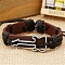 Zinc alloy environmentally friendly guitar accessories genuine leather bracelet