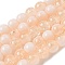 Crackle Glass Beads, Rondelle, Moccasin, 8mm, Hole: 1mm