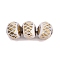 Electroplate Glass Beads, Rondelle with Rhombus Pattern, Faceted, Dark Goldenrod, 7~8x5.5~6mm, Hole: 1~1.2mm