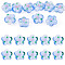 10Pcs Handmade Lampwork Beads, Bumpy, Flower, Royal Blue, 13.5~14x14.5~15x7~8mm, Hole: 1.4mm