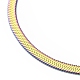 304 bracciale a catena a serpente piatto in acciaio inossidabile per uomo donna BJEW-E076-01MC-03-2